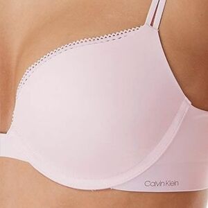 🤑CK 60% Off NWOT Liquid Touch Push-Up Plunge Bra, Rare Nymph's Thigh Pink, 38B